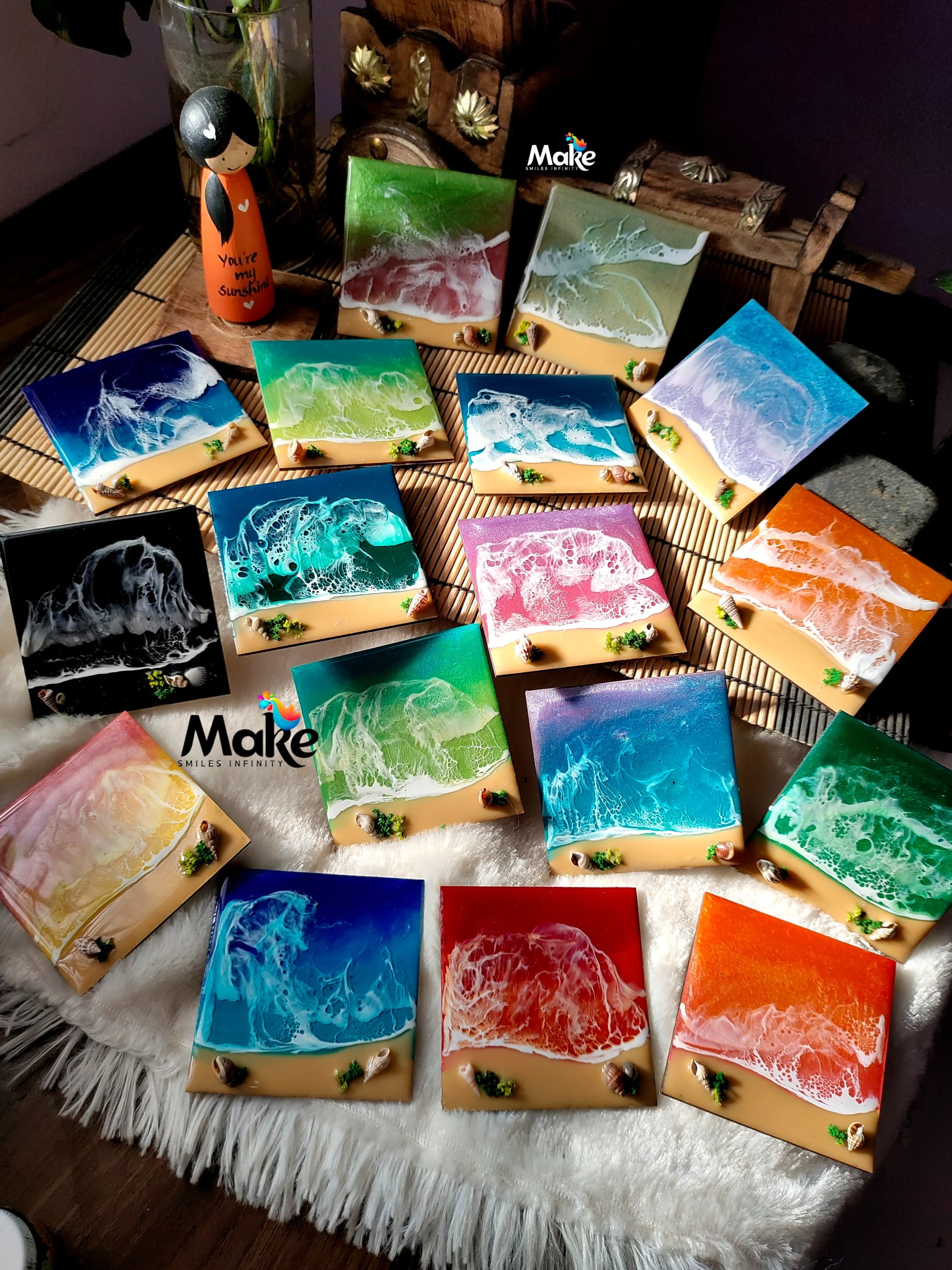 Handcrafted Beach-Themed Resin Fridge Magnets – Coastal Charm for Your Home