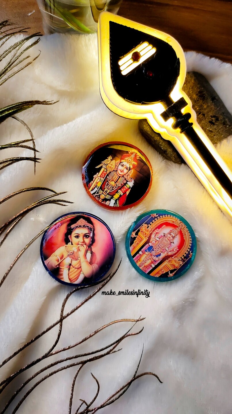 MAKE'S 1 x Resin Photo Fridge Magnet 2" Round – Cherish Your Memories Forever