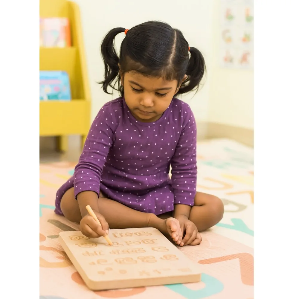 Wooden Tamil Letter Tracing Board – Kids Learning Toy