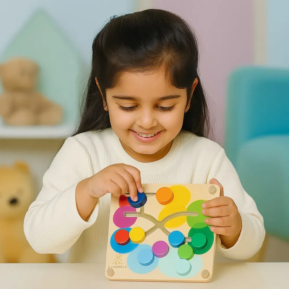 Premium Wooden Shape & Color Sorting Toy – Learning Blocks