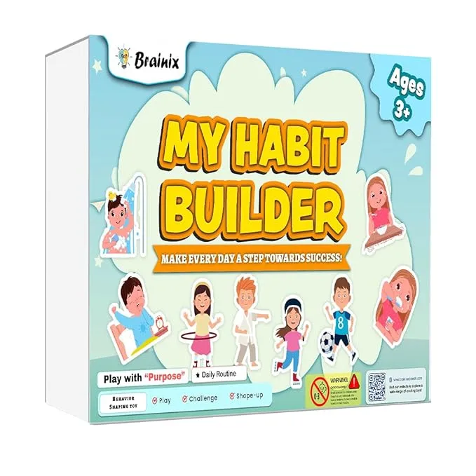 Brainix Gamified Habit Builder Toy for Kids | 30-Day Good Habits Challenge | Educational Routine Tracker Game | Ages 3-14 | Parent-Approved | STEM Early Learning | Develop Positive Habits