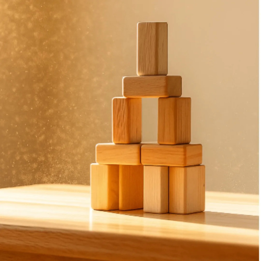 Wooden Blocks for Kids – 20 Pieces Educational & Montessori Toy