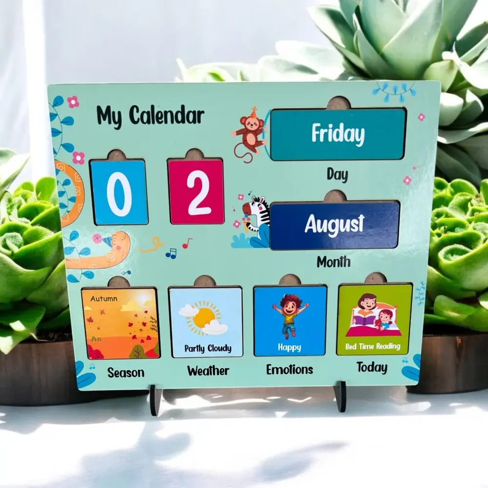 My First Learning Calendar for Kids – Days, Months, Weather & Time Educational Toy