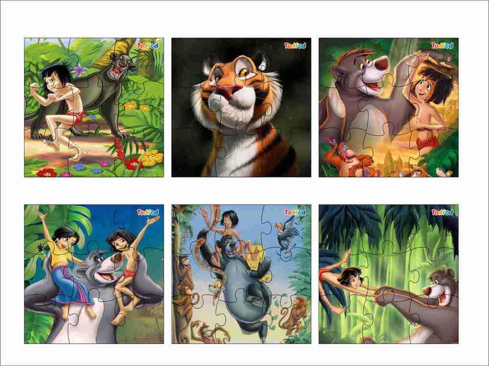 Todfod Wooden Jigsaw Puzzle - Jungle Book Mowgli & Friends