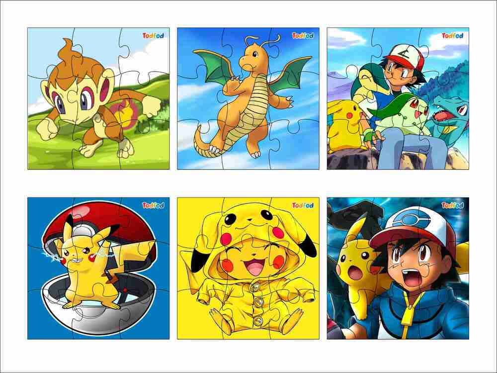 Todfod Wooden Jigsaw Puzzle – Pokémon Pikachu for Kids