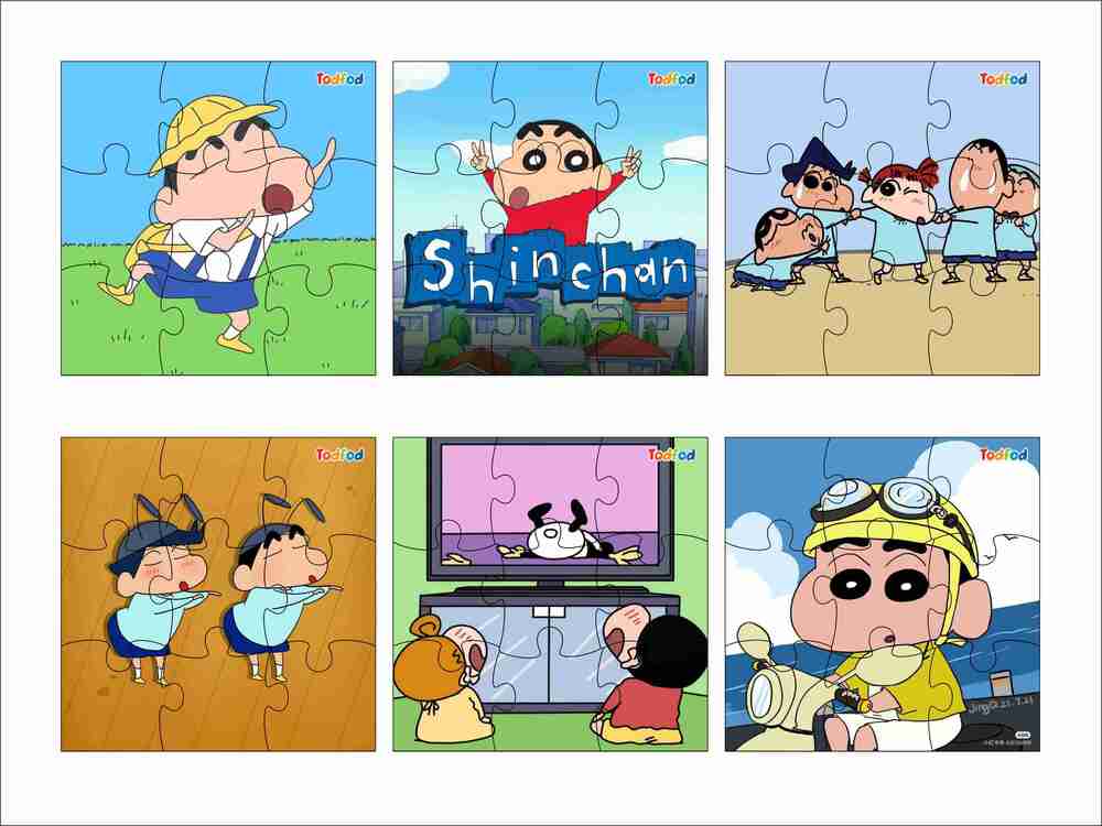 Todfod Wooden Jigsaw Puzzle - Shinchan for Kids