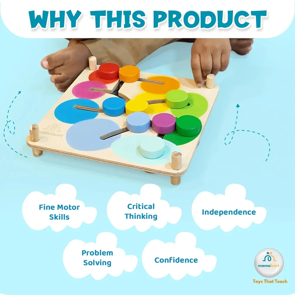 Premium Wooden Shape & Color Sorting Toy – Learning Blocks