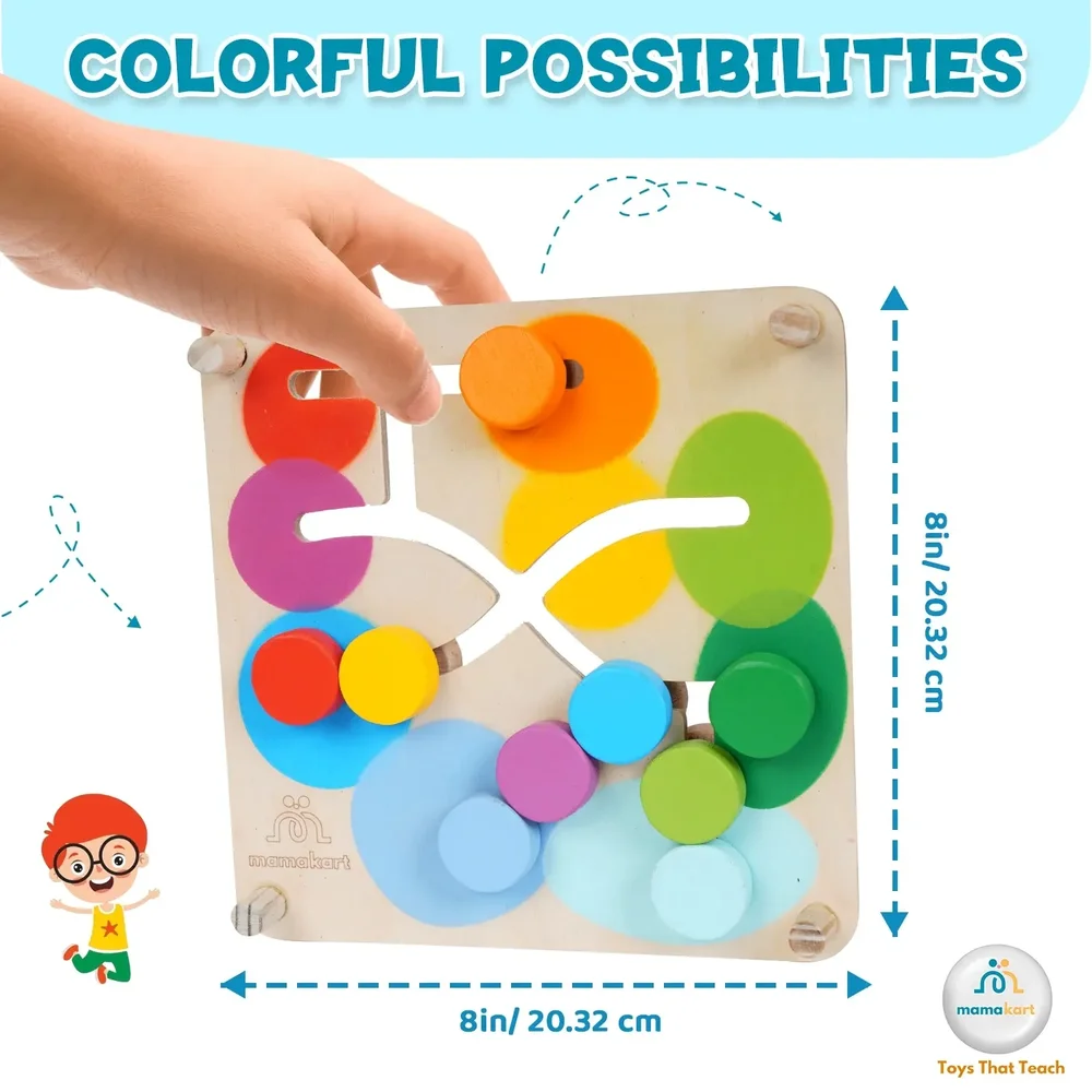 Premium Wooden Shape & Color Sorting Toy – Learning Blocks